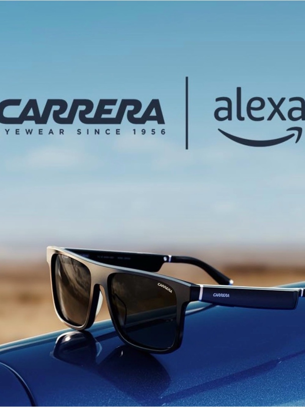 Carrera Black Sunglasses with Dark Gray Lenses